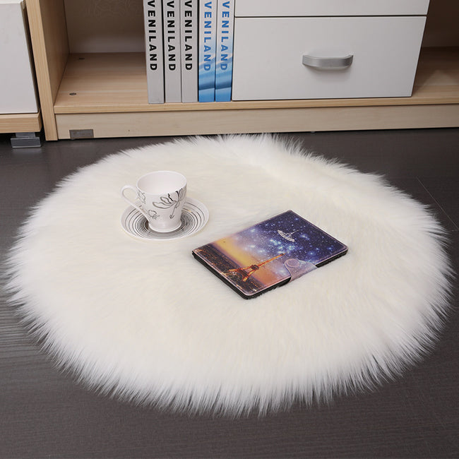 Hair Plush Carpet Floor Mats Household Floor Mats  Wool Round Bedroom Carpets Hover Image
