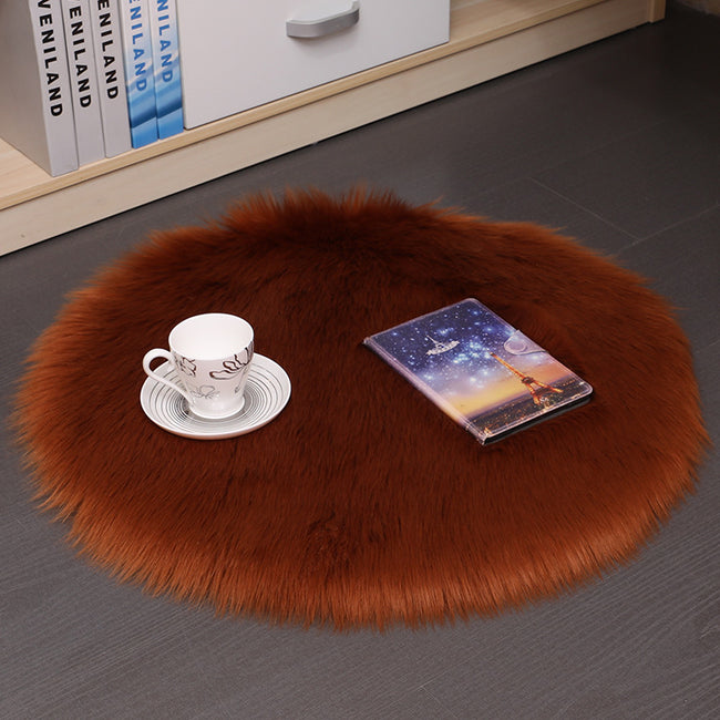 Hair Plush Carpet Floor Mats Household Floor Mats  Wool Round Bedroom Carpets Main Image