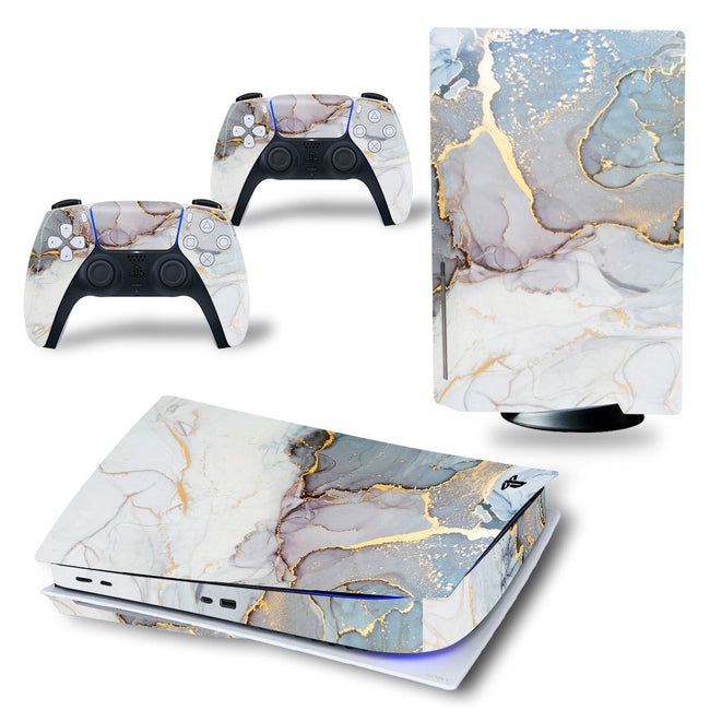 New White Playstation 5 Stickers Vinyl Decals PS5 Disk Skins Console Controllers Hover Image