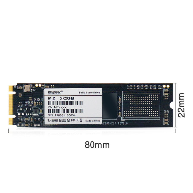 KingSpec M.2 NGFF 2280 SATA 128G 256G SSD Solid State Drive Main Image