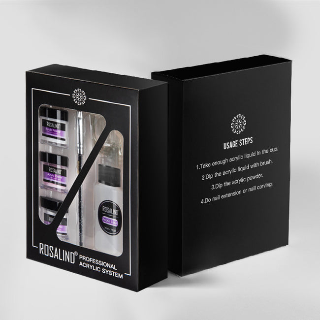 Nail Powder Acrylic System Kit Professional Nail Art Tool Set Contain Glass Cup Acrylic Liquid Extention Carving Manicure Main Image