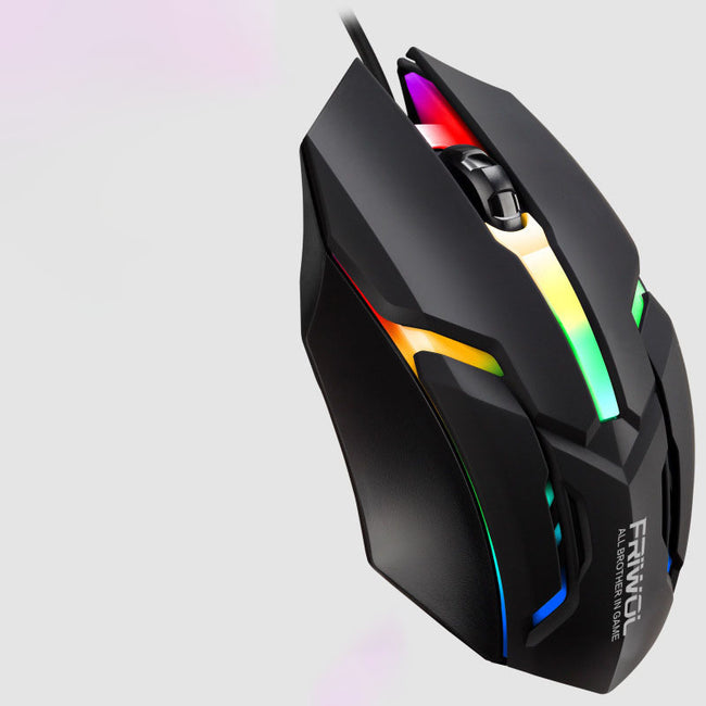 Friends Wolf KT600 Gaming Keyboard And Mouse Set Manipulator Feel Office Computer Metal Gaming Wired Keyboard USB Hover Image