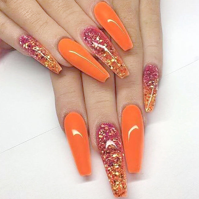 Long Ballet Nails With Flat And Pointed Water Droplets Main Image