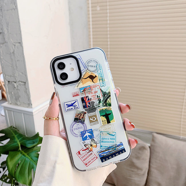 Compatible with Apple, Fashion World Travel Label Phone Cases For iPhone 12 Hover Image