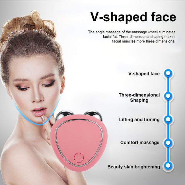 Micro Current Beauty Instrument Roller Instrument Beauty Massager Face Hover Image