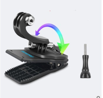 For Go Pro Accessories 360-Degree Rotation Backpack Bag Clip Clamp For Gopro Hero 9 8 7 6 5 4 Xiaomi Yi For Sjcam Sj4000 Phone Hover Image