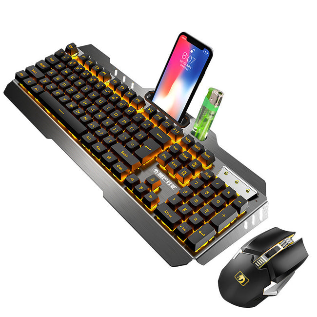 Xinmeng 670 Wireless Charging Keyboard And Mouse Set Game Luminous Keyboard And Mouse Set Cross-Border Ebay Amazon Hover Image