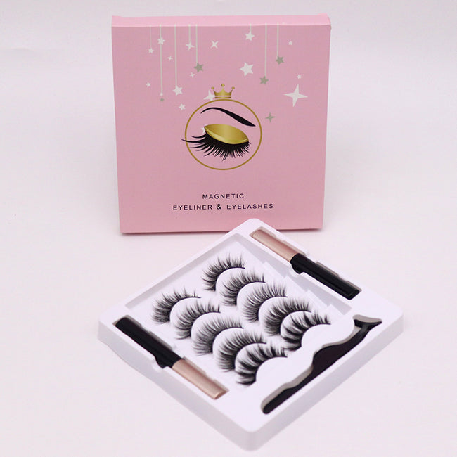 Magnetic Eyelashes Eyeliner Set Long Lasting False Mink Waterproof Eye Lashes Extension Reusable Beauty Makeup Tool Main Image