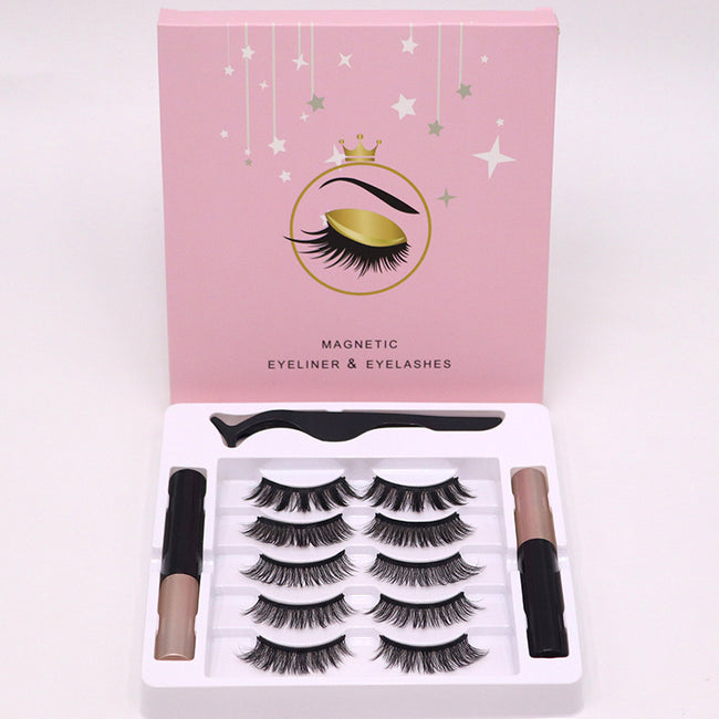 Magnetic Eyelashes Eyeliner Set Long Lasting False Mink Waterproof Eye Lashes Extension Reusable Beauty Makeup Tool Hover Image