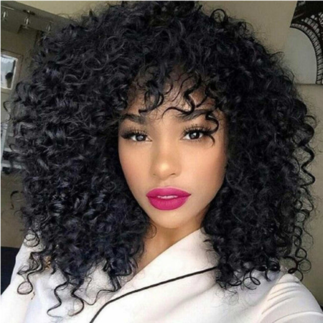 Manufacturers Supply European And American Wigs, African Short Curly Hair Female Wigs, Fluffy Small Curly Bangs, Long Curly Hair Wigs, Wigs Main Image