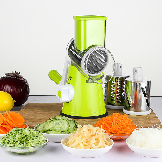 Food Processor Vegetable Chopper Kitchen Roller Gadgets Tool Vegetable Cutter Round Slicer Graters Potato Carrot Cheese Shredder Hover Image