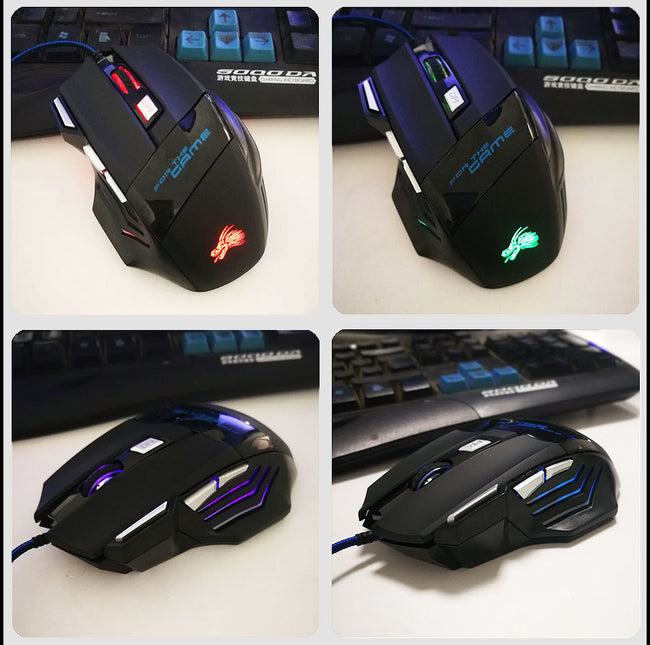 7-button Colorful Glowing USB Gaming Mouse Hover Image