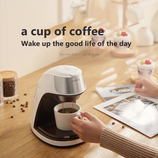 New Coffee Machine Fully Automatic Home Office Mini American Small Portable Coffee Maker Hover Image