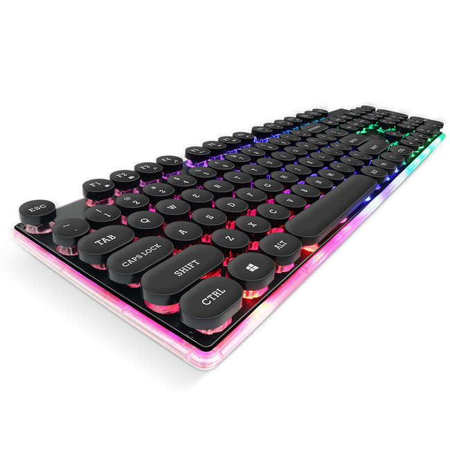 Desktop Manipulator Feel Floating Round Cap Gaming Luminous Gaming Keyboard Main Image