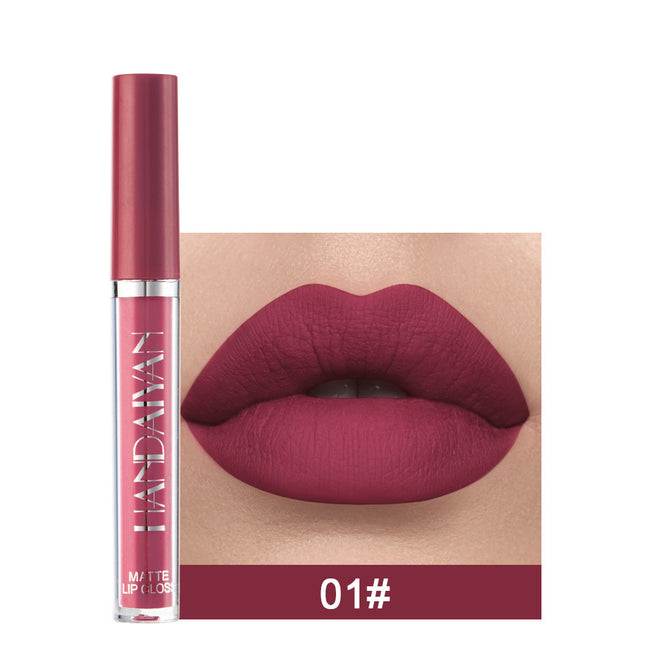 Matte Non-stick Cup Lip Gloss, Non-fading Matte Liquid Lipstick Hover Image