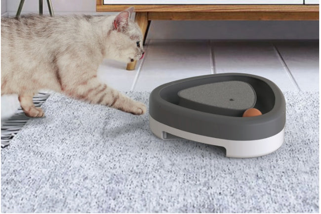 Pet Cat Self-hey Toy Smart Funny Cat Triangle Turntable Electric Toy Cat Scratcher Hover Image