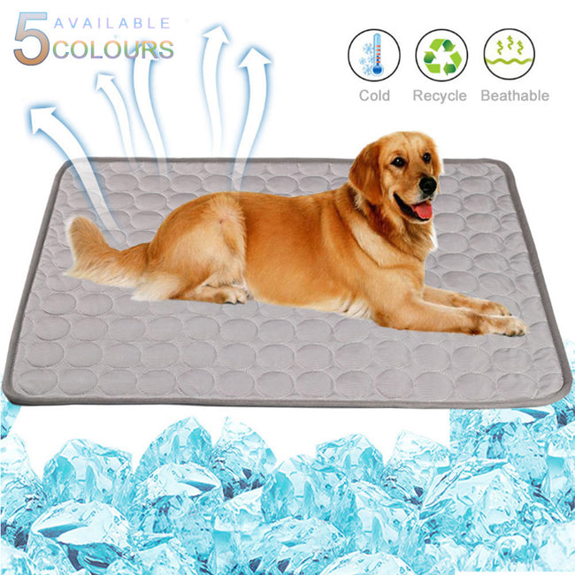 Pet Summer Portable Ice Silk Cooling Pad Hover Image