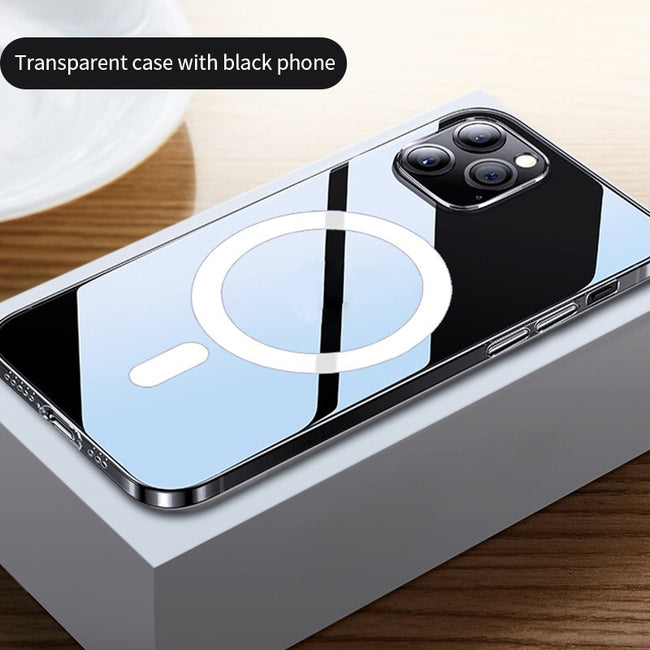 12 Magnetic Phone Case Anti-drop Transparent Protective Cover Main Image