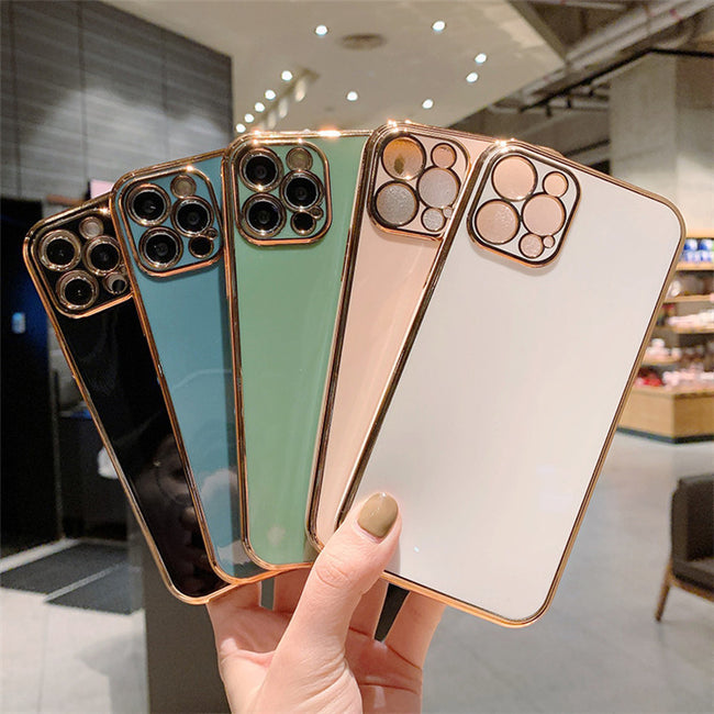 Luxury Solid Color Electroplating Mobile Phone Case All-inclusive Creativity Main Image
