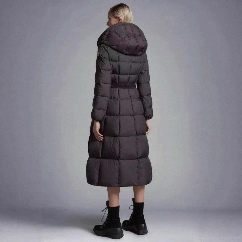 Long Casual Hooded Warm White Duck Down Jacket