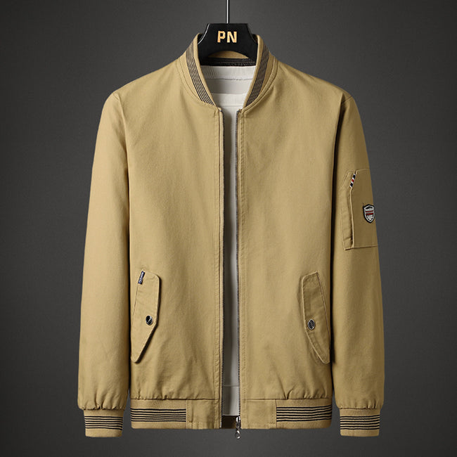 Men's Baseball Collar Casual Jacket Spring And Autumn Coat Men Main Image