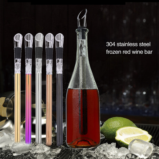 Wine Bottle Cooler Stick Stainless Steel Wine Chilling Rod Leakproof Wine Chiller Beer Beverage Frozening Stick Bar Tools Main Image