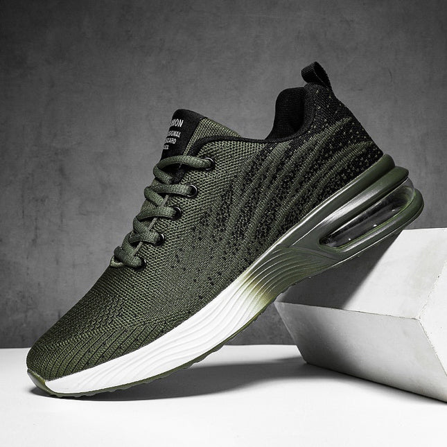 Mens Breathable Mesh Cushioned Sneakers Lightweight PU Sole