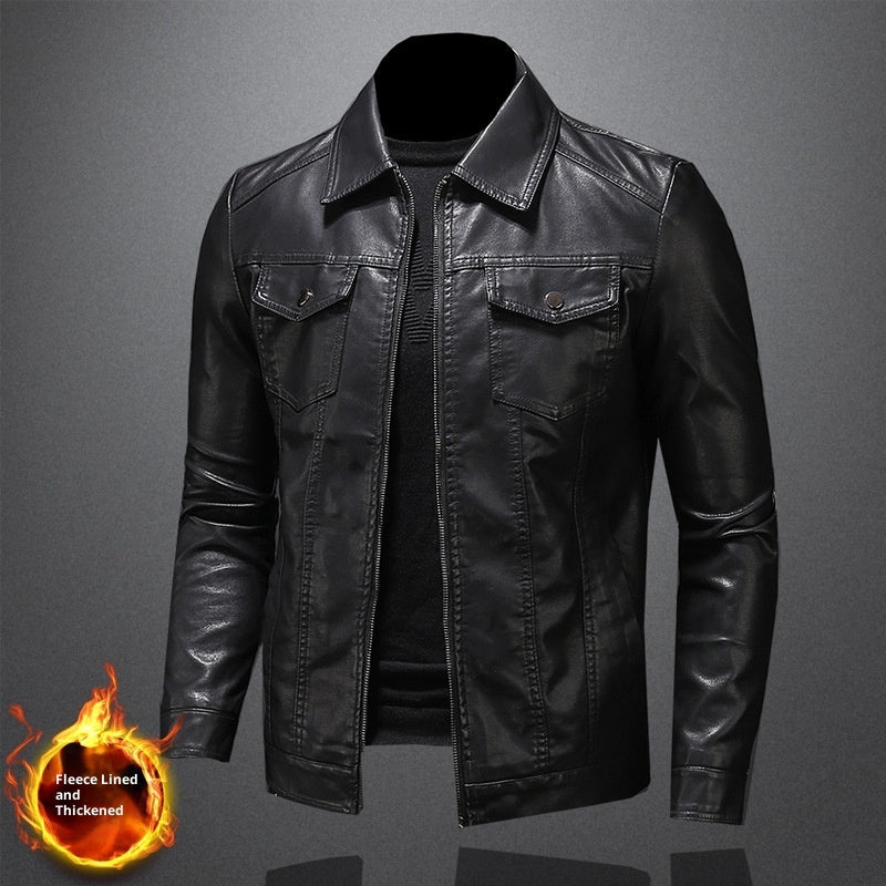 Men's Thin Jacket Leather Coat