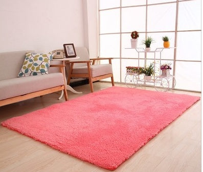 Living Room Rug Area Solid Carpet Fluffy Soft Home Decor White Plush Carpet Bedroom Carpet Kitchen Floor Mats White Rug Tapete Main Image