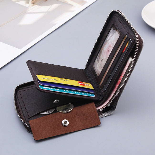 Mens Canvas Short Multifunctional Wallet Main Image