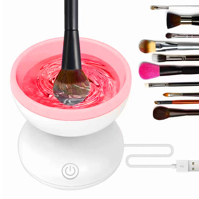 Portable USB Makeup Brush Cleaner Machine Electric Cosmetic Brush Cleaning Washing Tools Automatic Clean Makeup Brushes Hover Image
