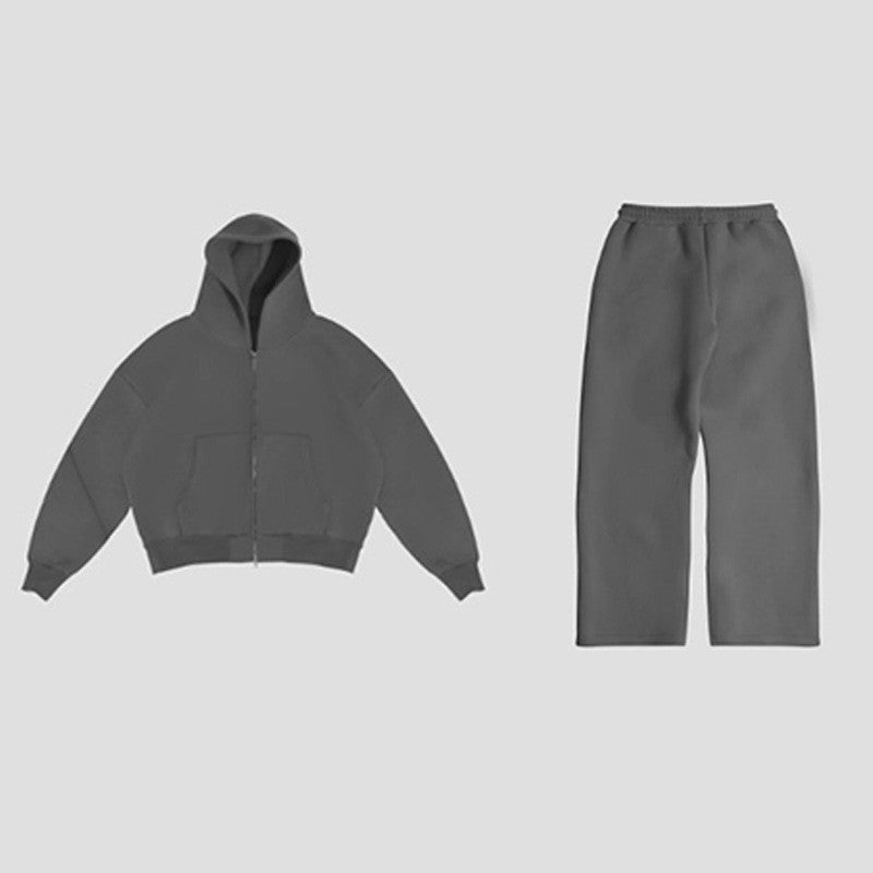 Retro Trend Casual Sports Casual Hoodie Sports Trousers Suit