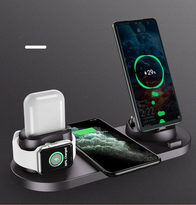 Six-in-one wireless charger for mobile phones Hover Image