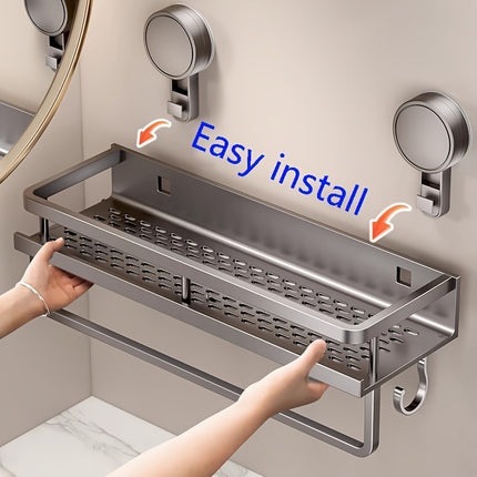 Rustproof Polished Wall Mount Shower Caddy Suction Cups