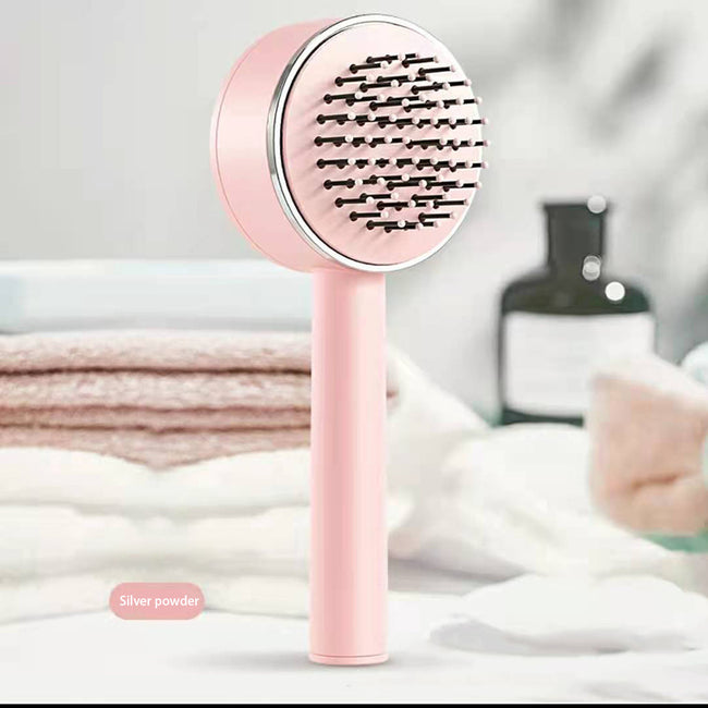 One-key Self-cleaning Hair Brush For Women Curly Hair Brush  Anti-Static Airbag Massage Comb  Airbag Massage Scalp Comb Professional Detangling One-key Self-cleaning Hover Image