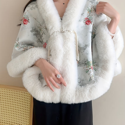 Pure Body Fleece Lined Chinese Style Cardigan For Women