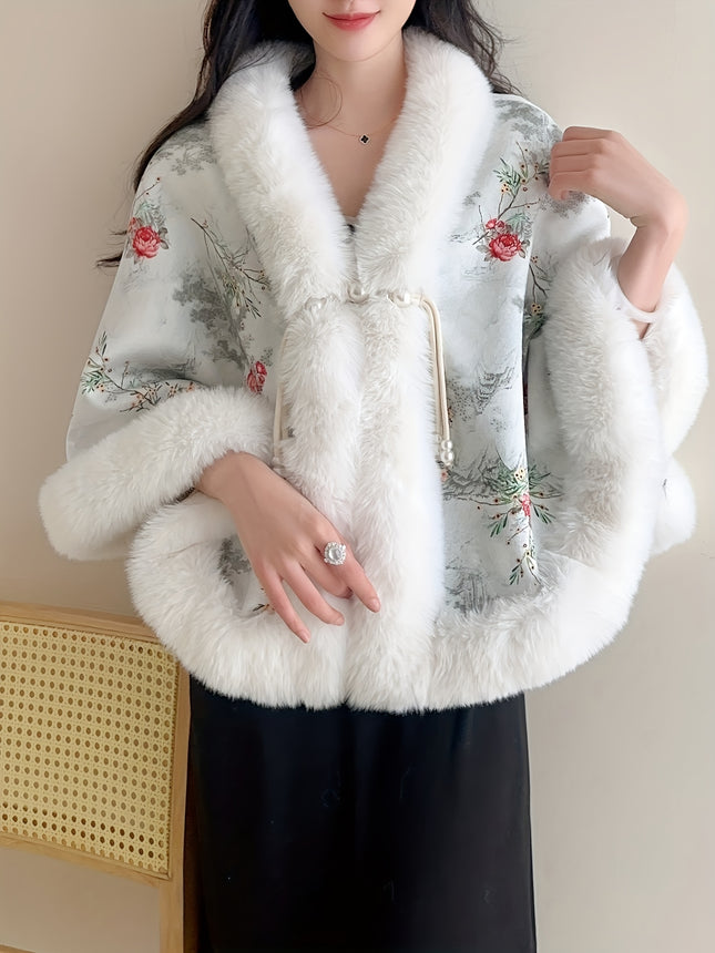 Pure Body Fleece Lined Chinese Style Cardigan For Women