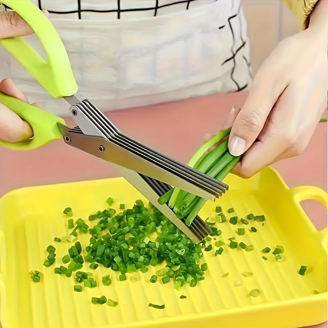 Three Layer Stainless Steel Scissors With Protective Cover