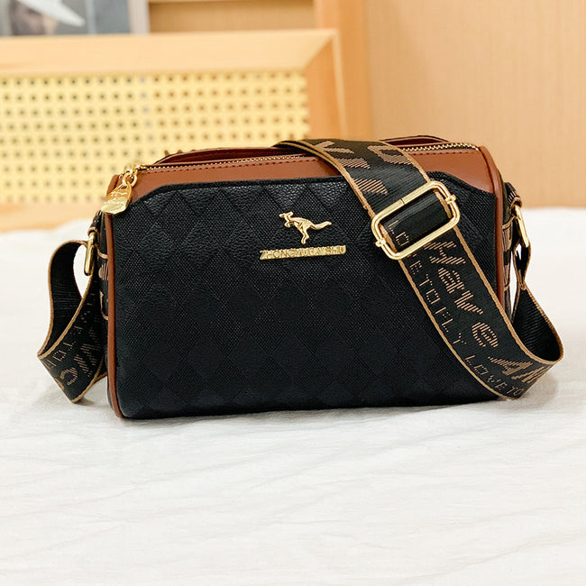New Leather Indentation Fashionable Stylish Simple Messenger Bag Hover Image
