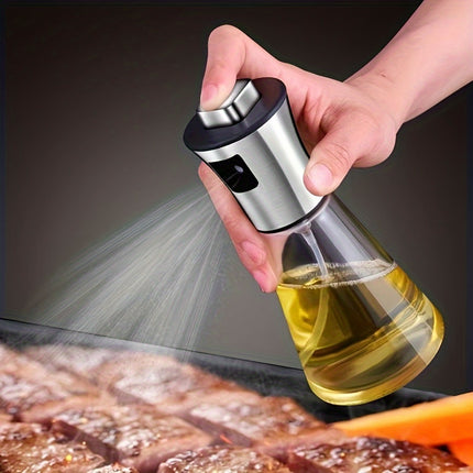 Triangular Glass Oil Spray Bottle 304 Stainless Steel