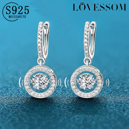 Moissanite Earrings Half Carat 925 Silver Gold Plated