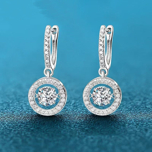 Moissanite Earrings Half Carat 925 Silver Gold Plated