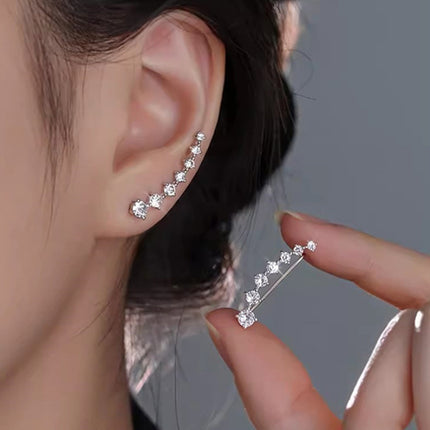 Moissanite Earrings 925 Silver Gift Box For Daily Wear