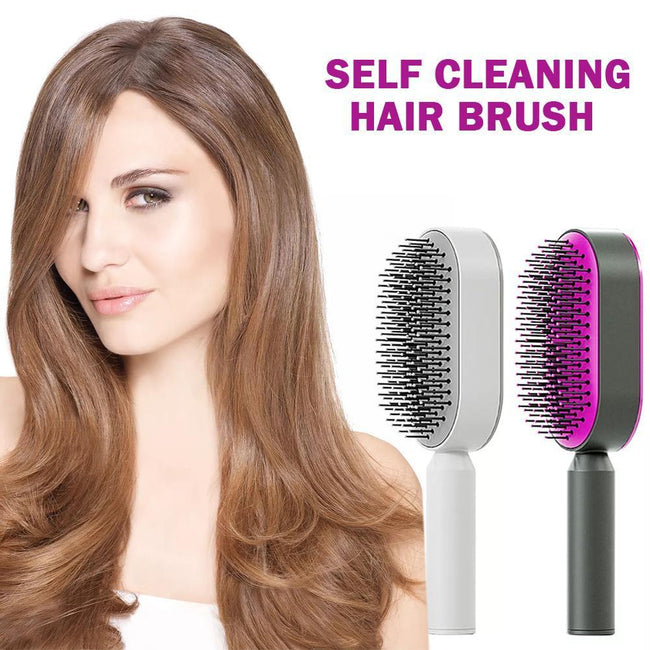 Women Fashion 3D Hair Growth Comb Hairbrush Self-Cleaning Hair Brush  Self Cleaning Hair Brush For Women Massage Scalp Promote Blood Circulation Anti Hair Loss Hover Image