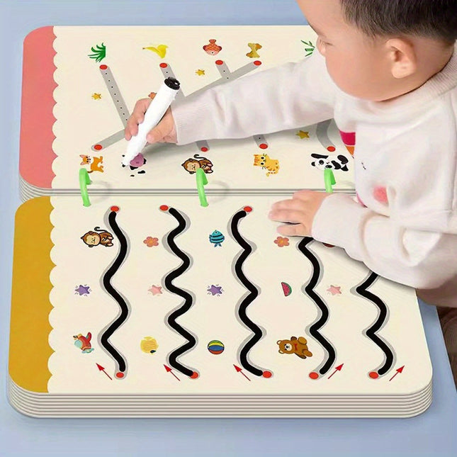Reusable Magic Tracking Notebook for Kids Drawing Practice
