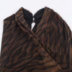 Animal Print Double Breasted Mini Dress