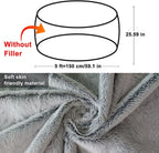 Bag Chair Coverit Was Only A Cover, Not A Full Bean Bag Chair Cushion,Big Round Soft Fluffy PV Velvet Sofa Bed Cover, Living Room Furniture,  Lazy Sofa Bed Cover,5ft Black