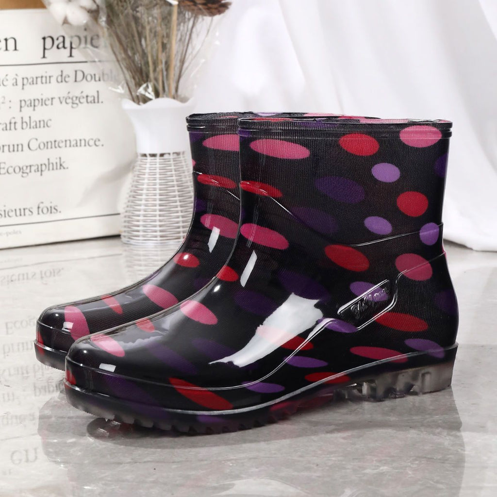 Four Seasons Fashion Rain Boots Women's Short Low-top Adult Waterproof Non-slip Water