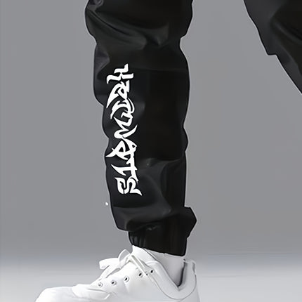 Men's Slim Fit Cargo Pants With SPEED Print Multi Pocket