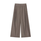 Women's Versatile Flip Double Pleated Wide Leg Pants